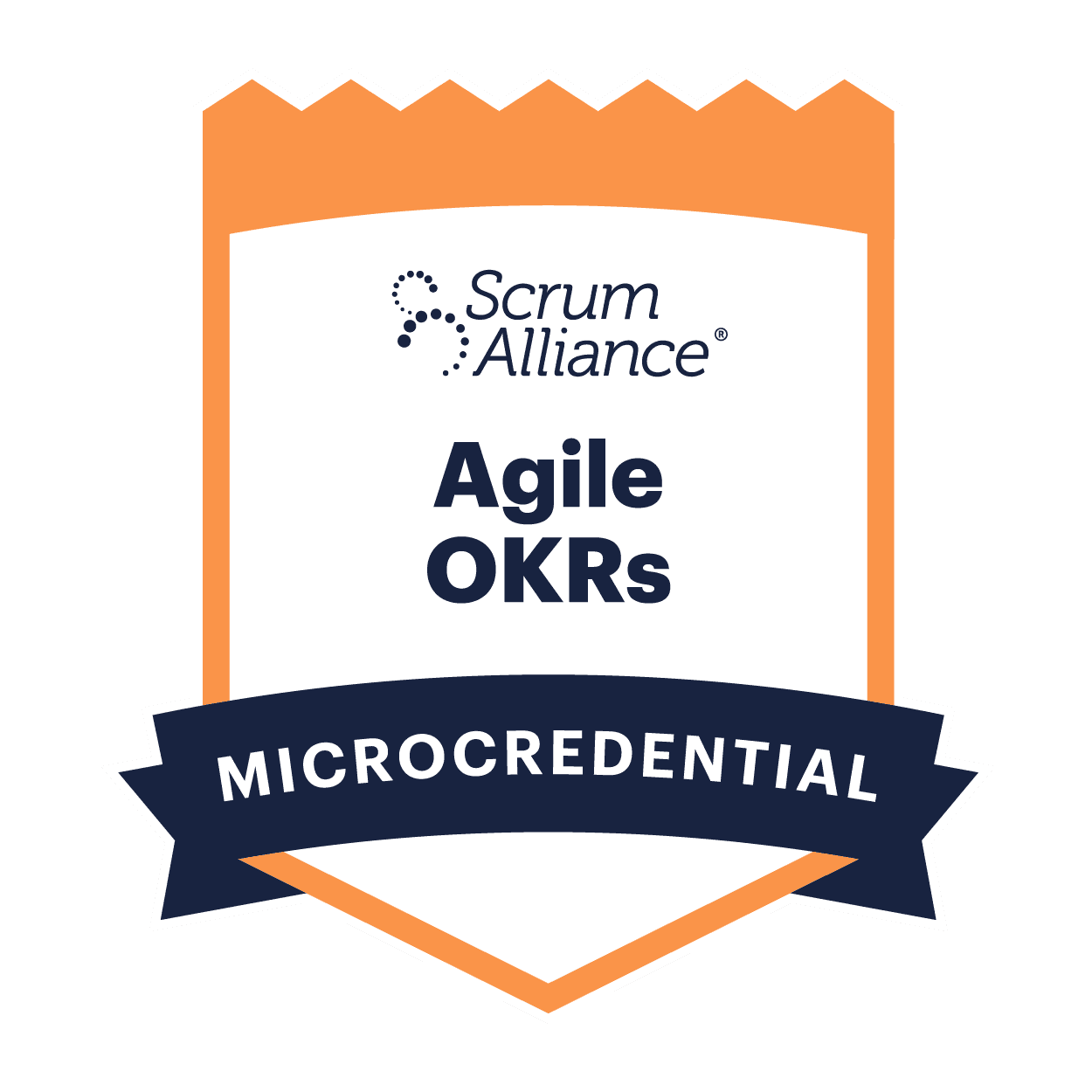 Scrum Alliance Agile OKRs Microcredential digital badge